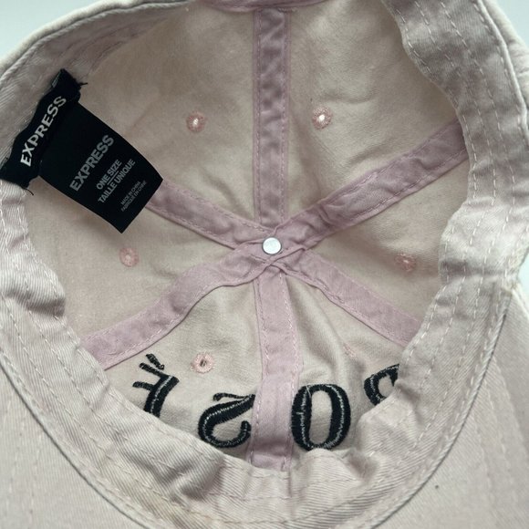 *Preown : [Brand, Express) LIGHT PINK/WHITE Rose Babe cap. GR27 - Picture 5 of 6